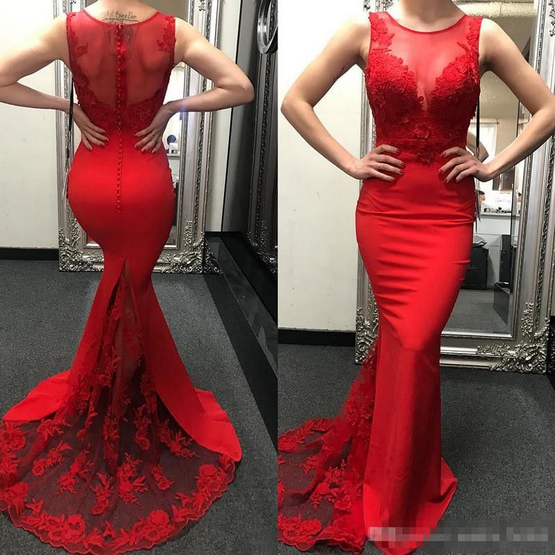 Navy Red Formal Dress