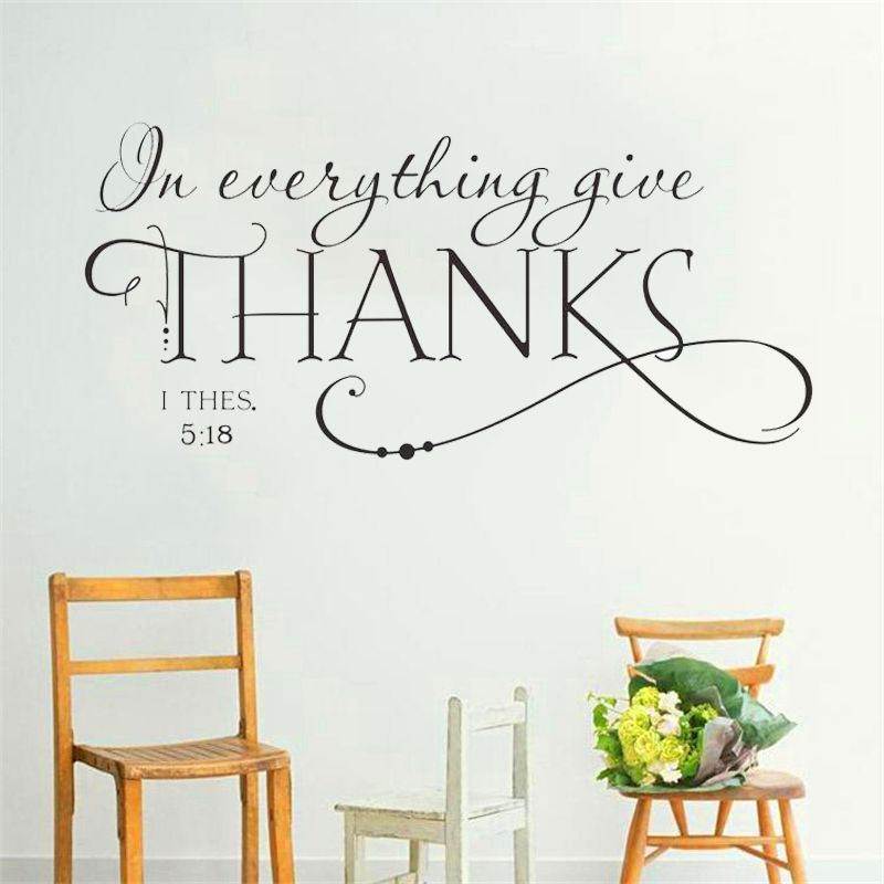 family bless everything give thanks bible quote wall decals classic