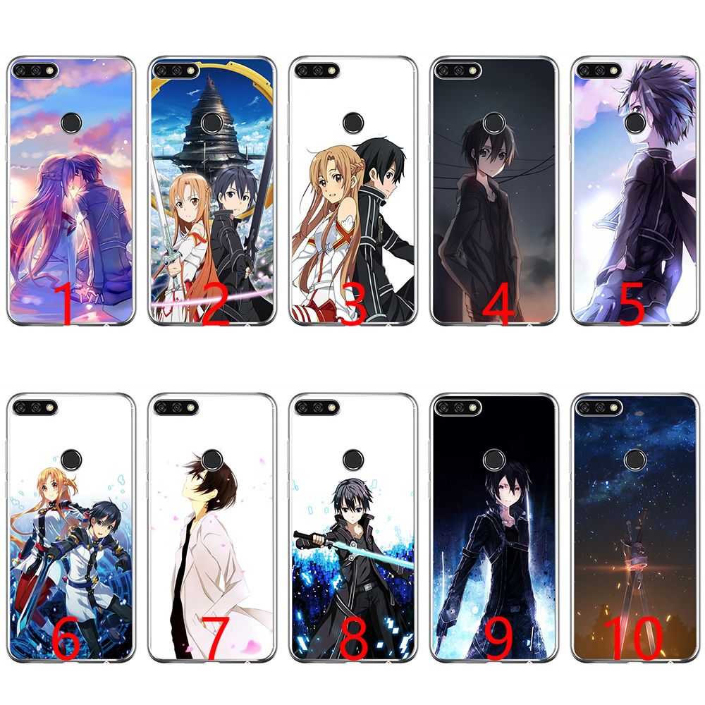 sword art online sao anime manga soft silicone phone case for huawei smart art online