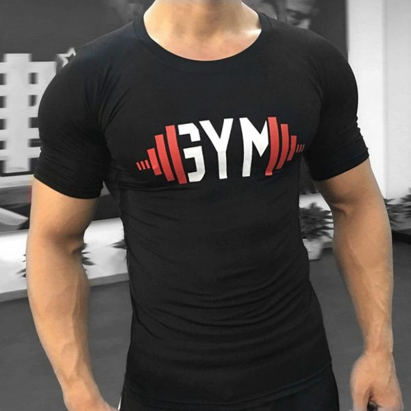 Compre Nuevo Diseño Dumbbell Camisetas Gimnasio Bodybuilding Slim Tie