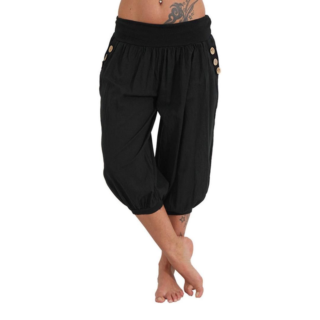 Pantalon Large Ample Capri Basse Femme Taille wk80OPn
