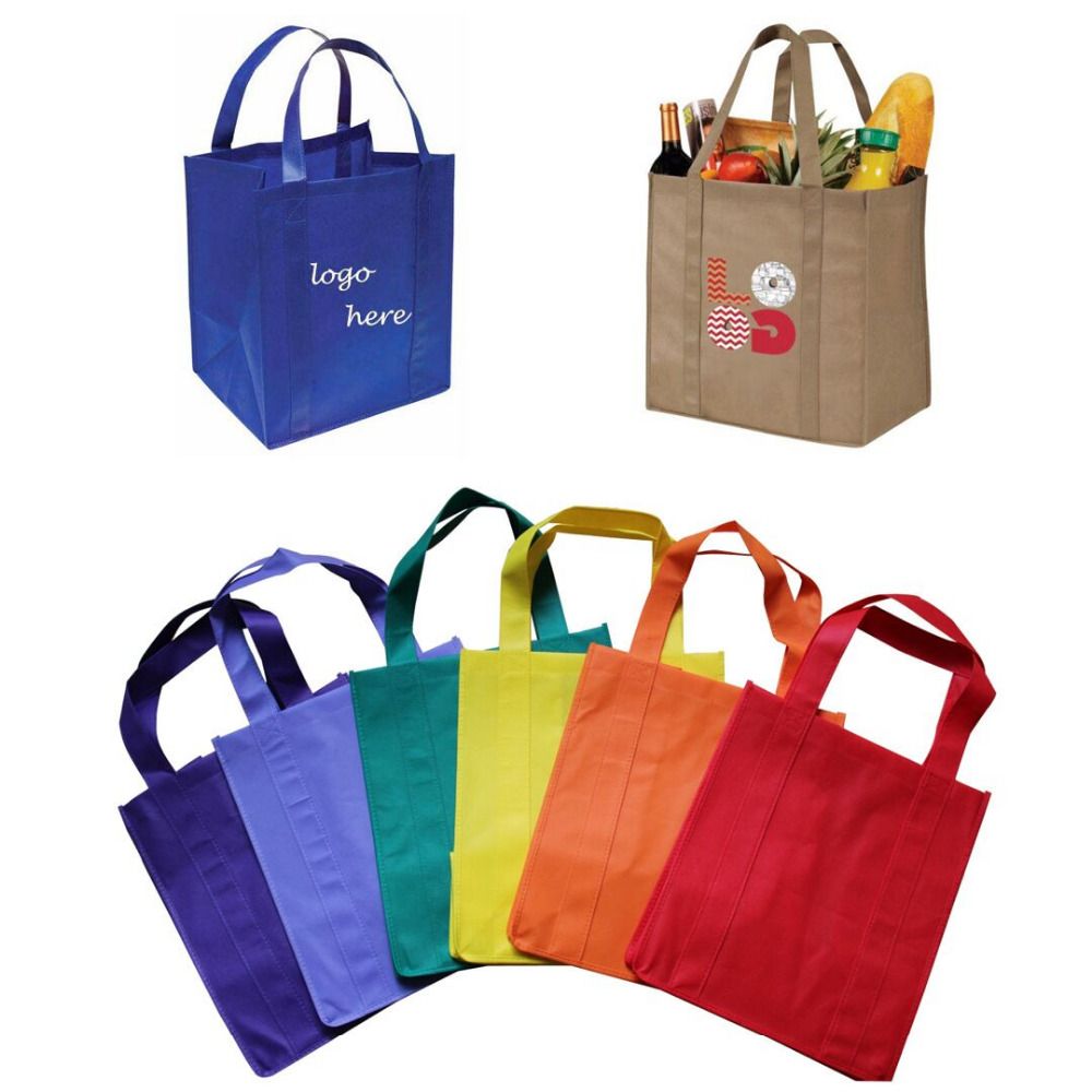 Custom Grocery Foldable Fabric Eco Bag Personalized Non Woven