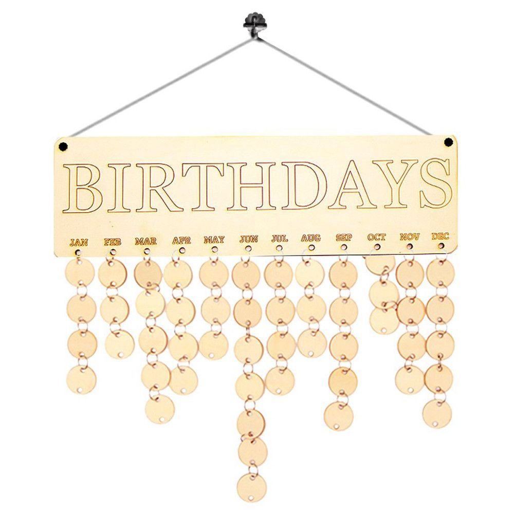 advent calendars wood birthday reminder board birch ply plaque sign family friends diy calendar u71101 birthday reminder calendar