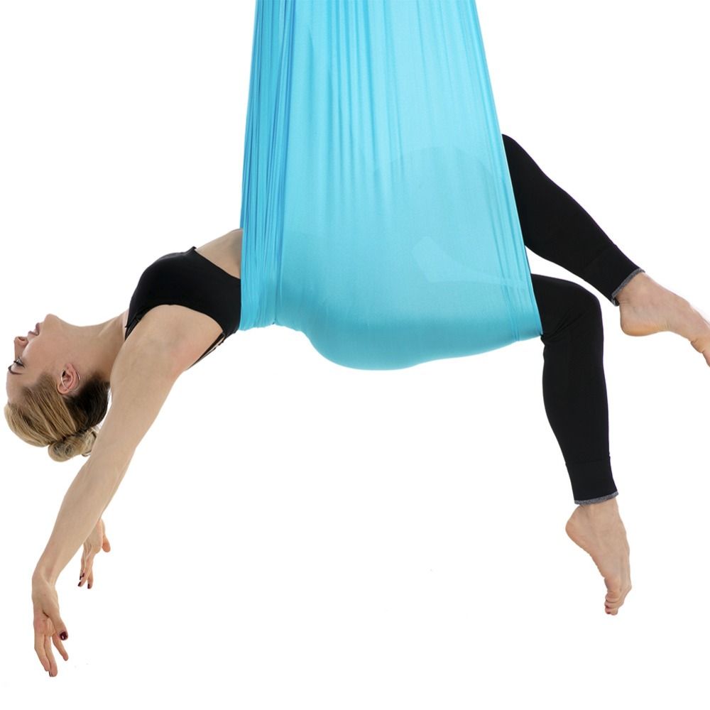 6 2 8m Yoga Pilates Flying Swing Anti Gravity Yoga Hammock Hanging Belt Aerial Traction Device Gym Body Building Equipment