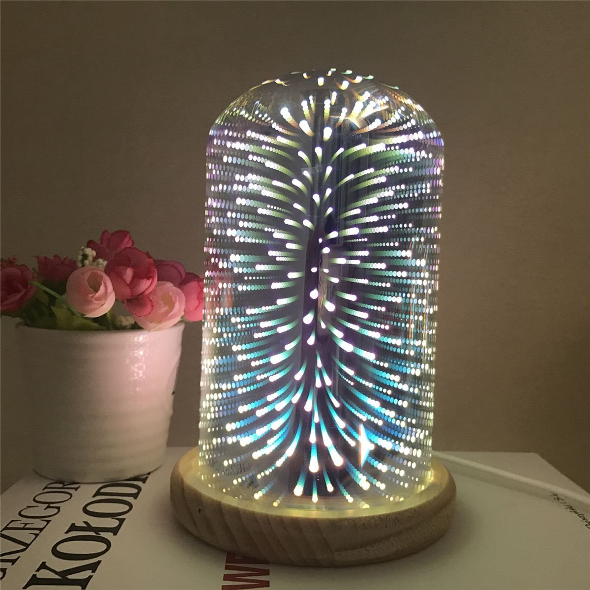 2018 Bedside Led Glass Tree Flower Stars Shaped Wooden Base Night 2018 Bedside Led Glass Tree Flower Stars Shaped Wooden Base Night Light Usb Power Desk Book Lamp Cafe Bar Home Decor Chrismas Gift From Samanthe