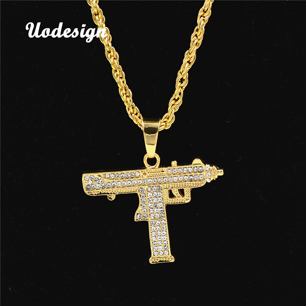 Wholesale Uodesign Golden Plated Gun Steampunk Necklace Star Jewelry ...