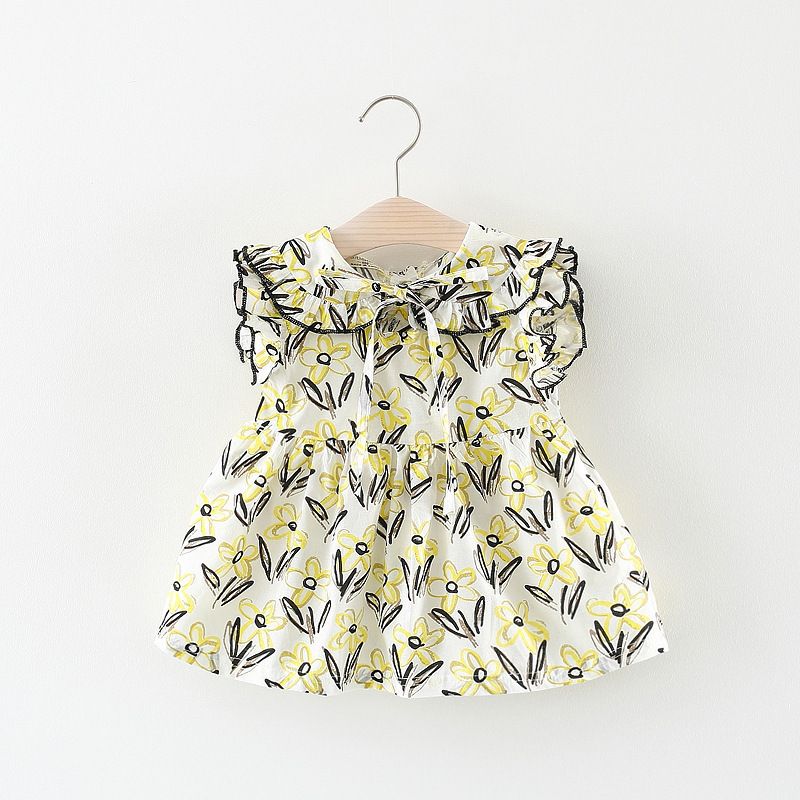 2019 2018 New Summer Korean Cute Girl Baby Dress 0 3 Baby Clothing