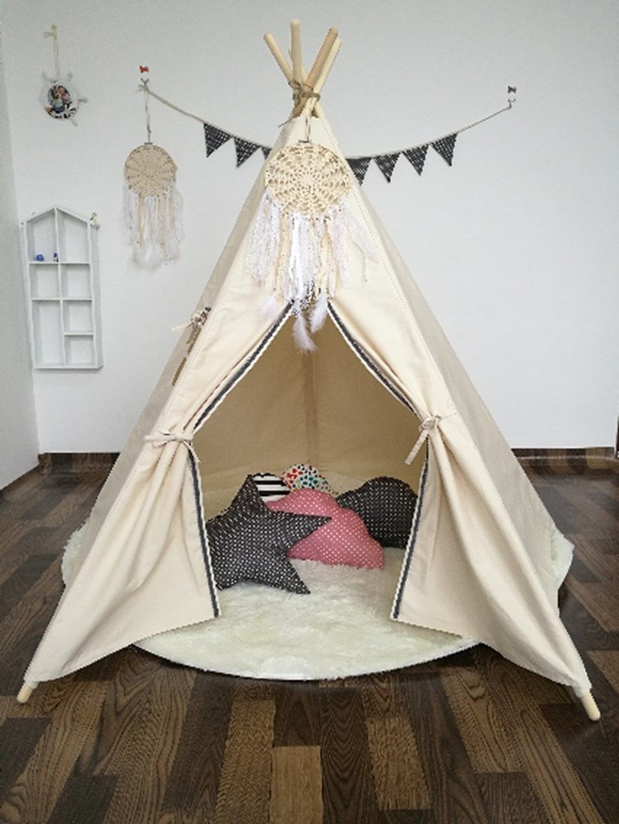 large kids princess tent net children home canvas pretend play tipi outdoor indoor adult canopies home bedroom decoration canopy with mosquito net mosquito