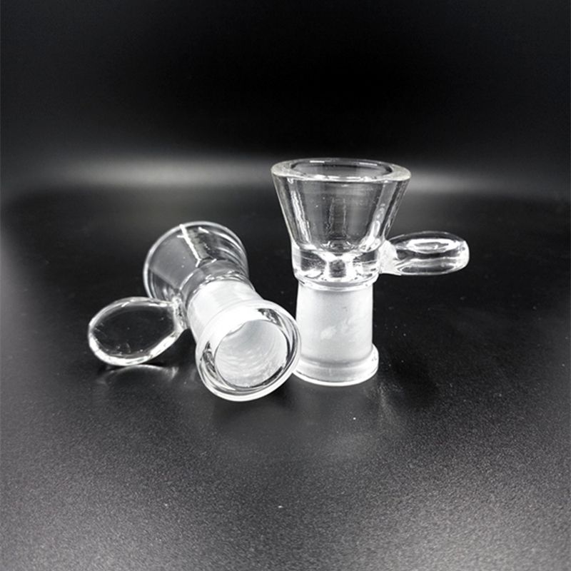 2020 Glass Funnel Female Bowl For Bong With Handle Smoking Accessory