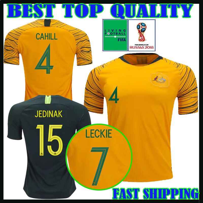 2018 World Cup 2018 Australia Soccer Jersey Home Yellow Away Green 18