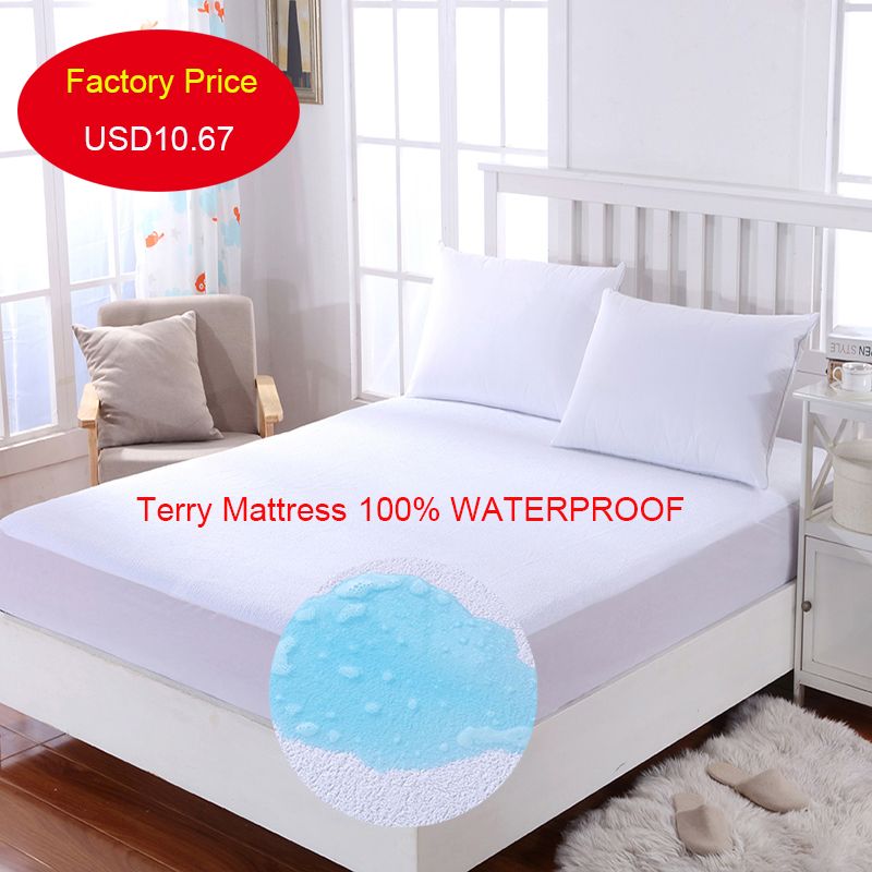 2019 160x200 Cotton Terry Matress Cover 100 Waterproof Mattress 2019 160x200 Cotton Terry Matress Cover 100 Waterproof Mattress Protector Bed Bug Proof Dust Mite Pad For From Isaaco 34 94 Dhgate Com