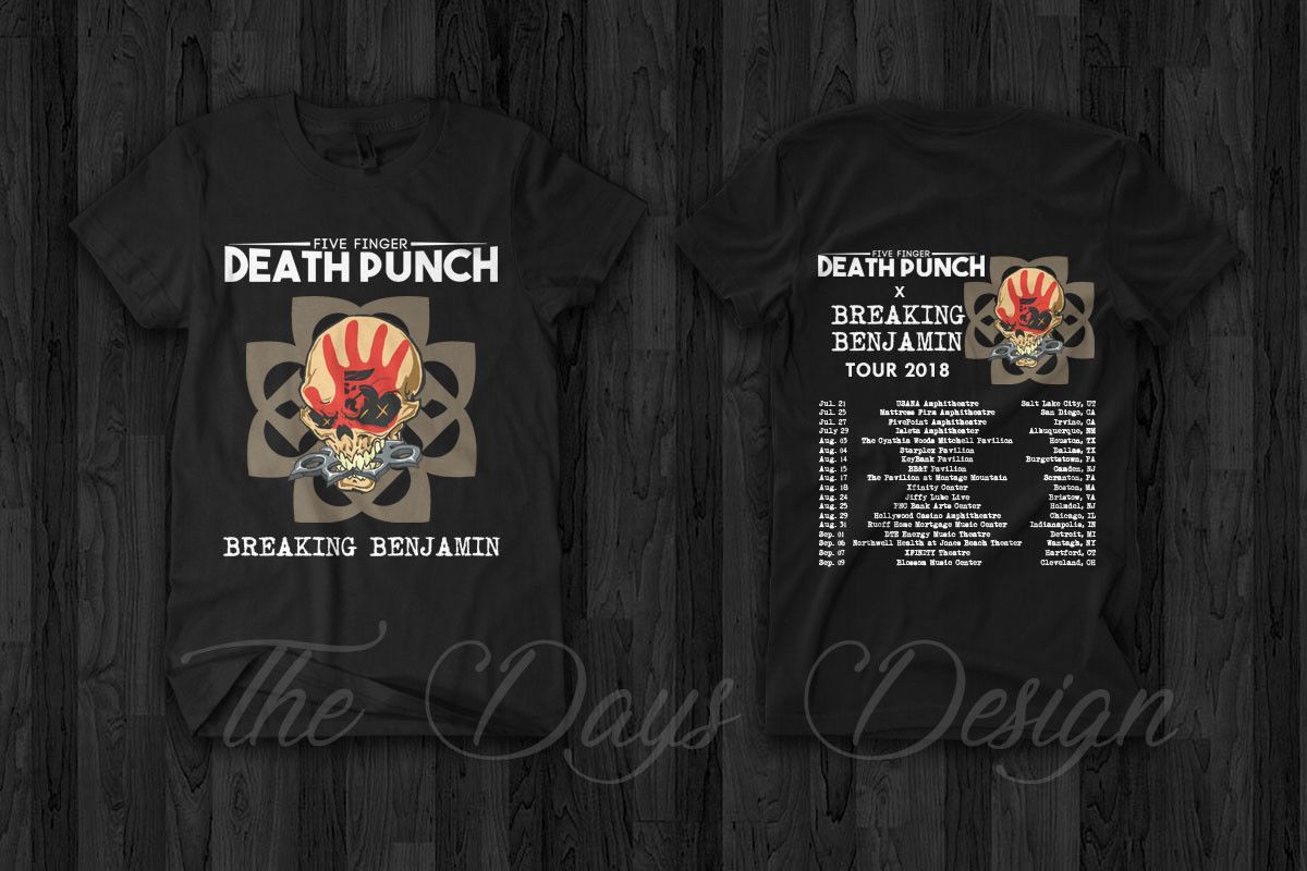 Five Finger Punch Breaking Benjamin Tour 2018 T Shirt Merch Rock Metal Custom Printed Tshirt Mens Tee Shirts Hip Hop Funny Tee Coolest Tees Awesome Five Finger Punch Breaking Benjamin Tour 2018 T Shirt Merch Rock Metal Custom Printed Tshirt Mens Tee Shirts Hip Hop Funny Tee Coolest Tees Awesome