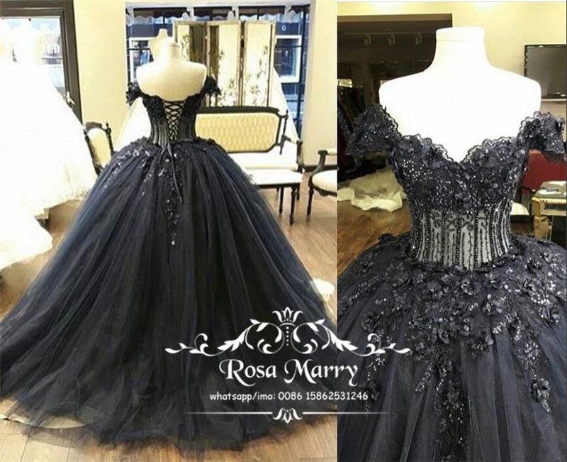 black princess wedding dress