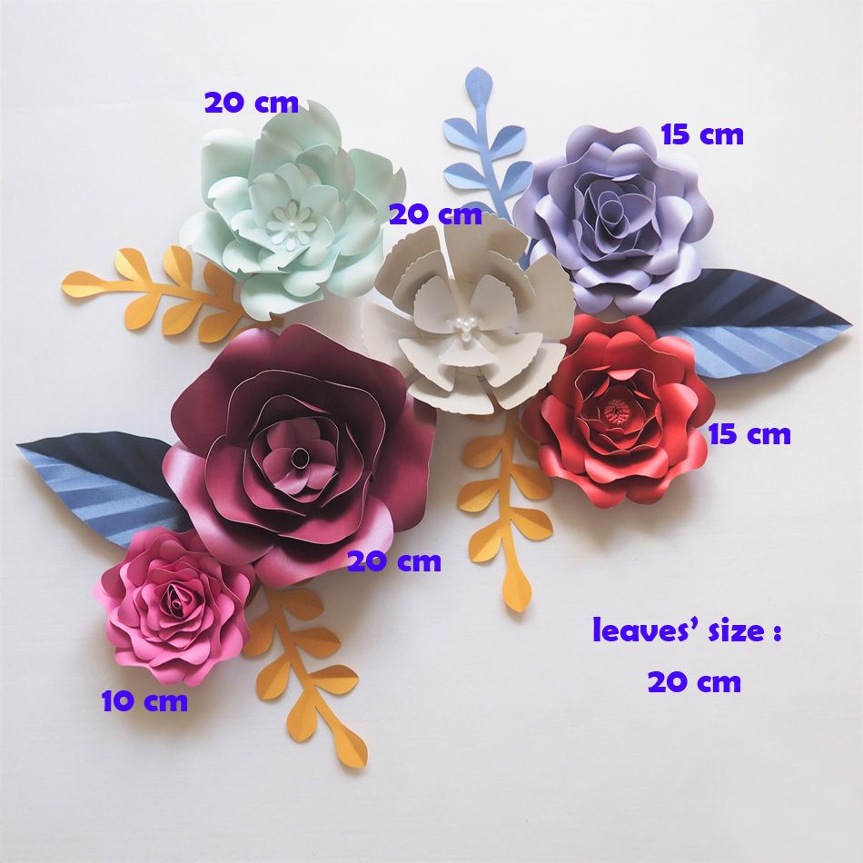 2019 diy giant paper flowers backdrop artificial handmade paper rose a4 paper flower