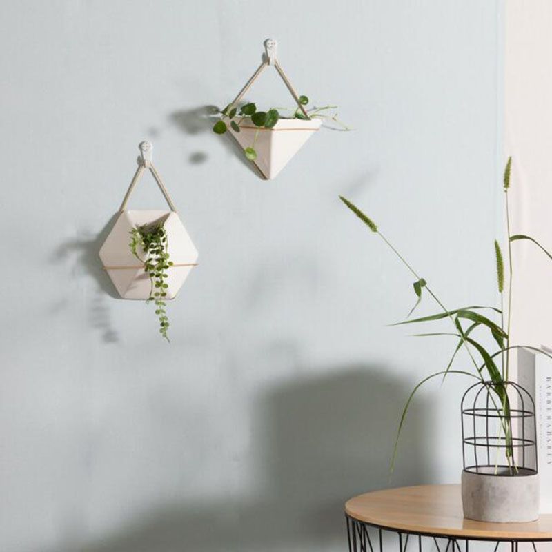 2018 Ceramic Green Plant Pots Indoor Wall Succulents Planters 2018 Ceramic Green Plant Pots Indoor Wall Succulents Planters Hanging Flower Pot Modern For Home Decoration From Fashionbape 37 71 Dhgate
