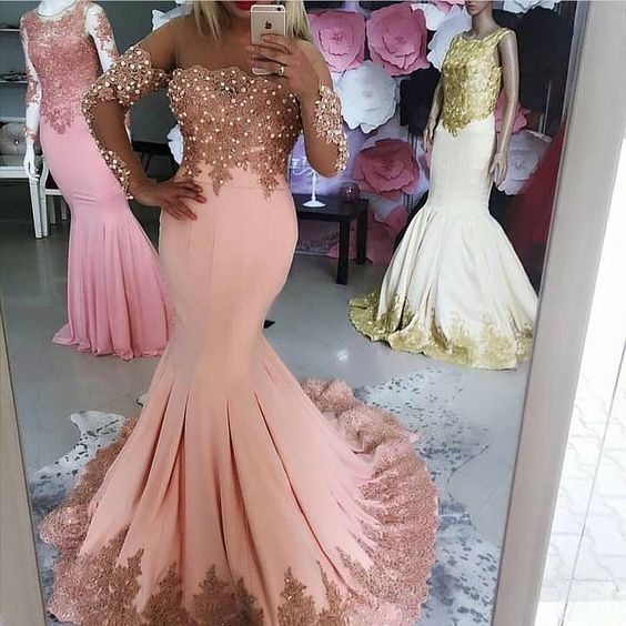 pink gala dress