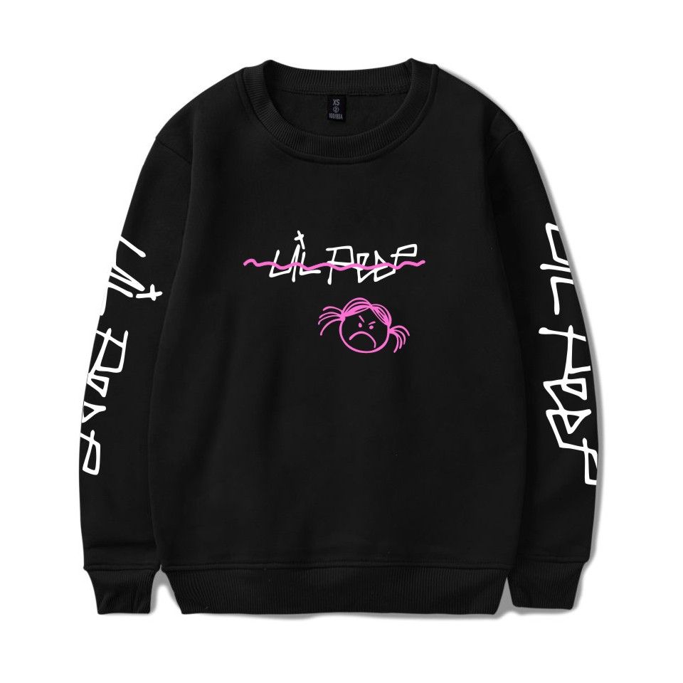 Lil peep hoodie pink and black Clearance