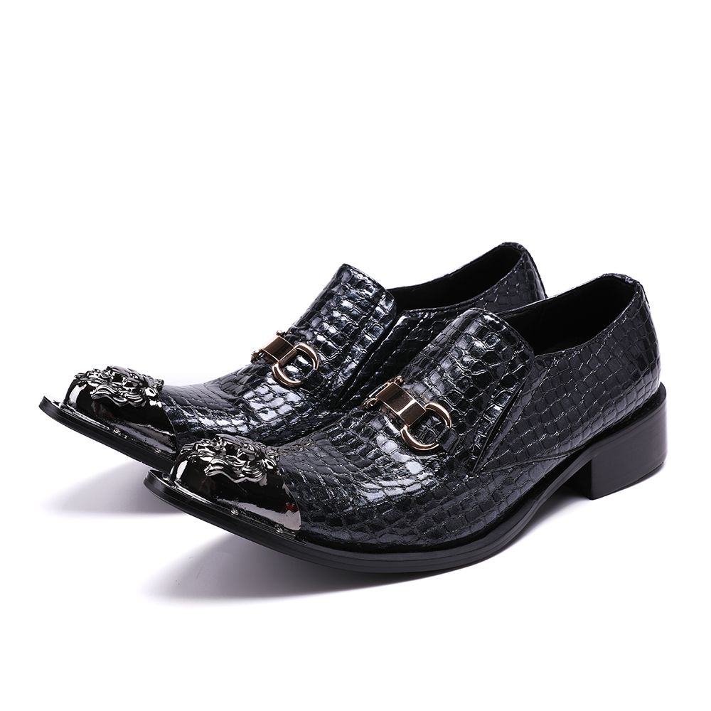 Acquistare Scarpe Da Sera Eleganti Da Uomo In Pelle Da Uomo Scarpe Da Sera  Classiche Da Uomo In Metallo Con Punta Stretta E Fibbia Economico |  Consegna Veloce E Qualità | It.Dhgate