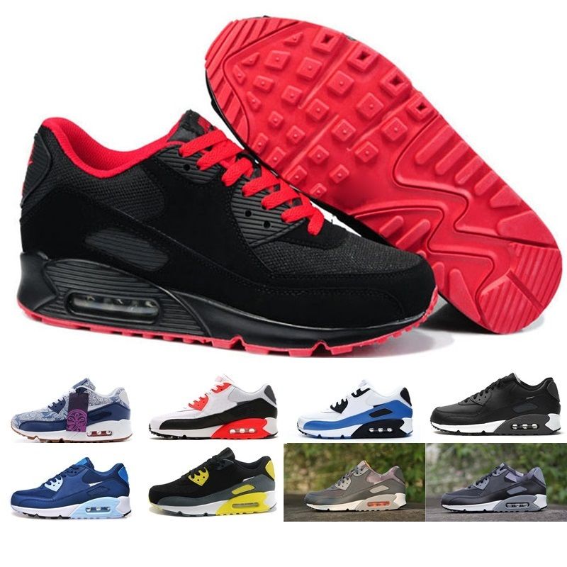 air max 90 negro con rojo