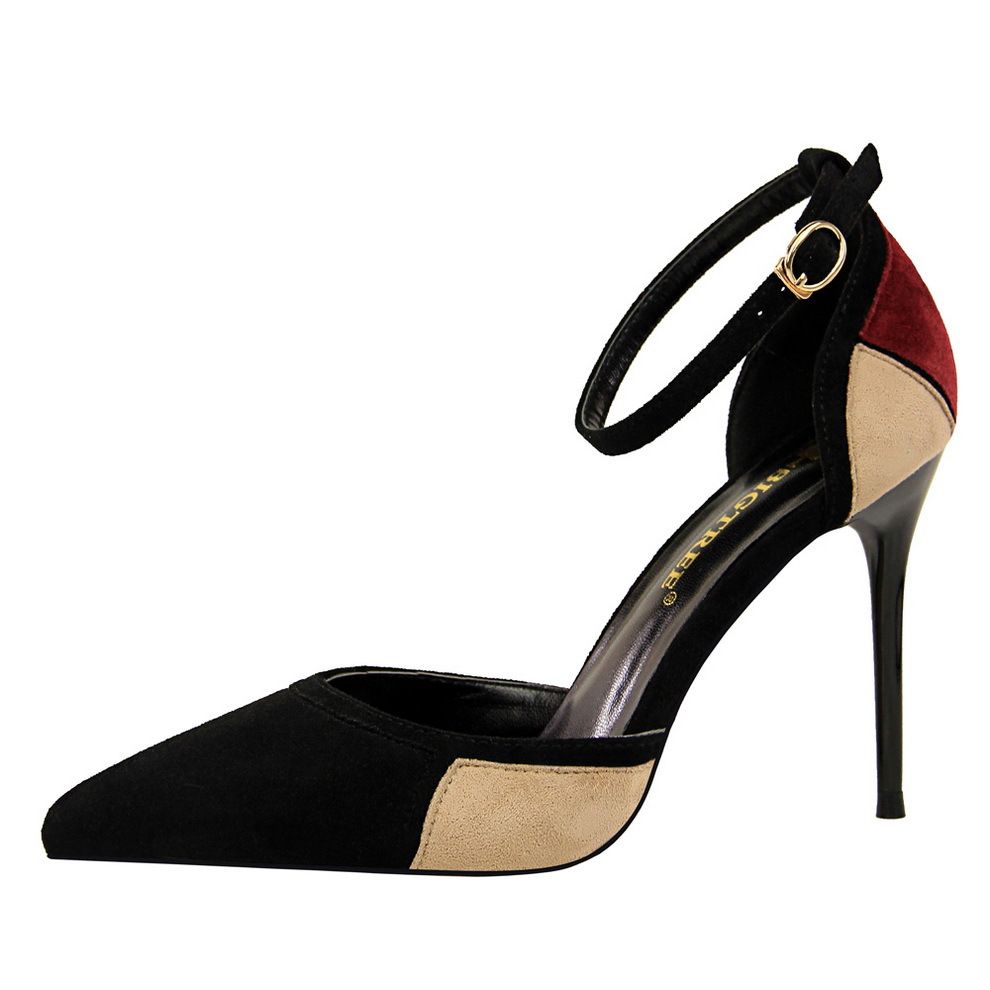 Acheter Pompes Femmes Chaussures À Talons Hauts Chaussures Femme Sandales Filles D\u0027été Style Peu Profond Pointu Creux Sexy Discothèque Flannelette Dames De