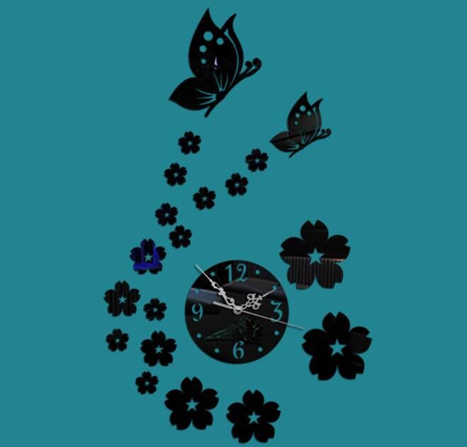 butterfly wall clock art deco 3d flower and butterfly wall clock acrylic diy for home living room decoration diameter 13cm very small clocks vintage from sophine11 butterfly wall clock art deco 3d flower and butterfly wall clock acrylic diy for home living room decoration diameter 13cm very small clocks vintage from sophine11
