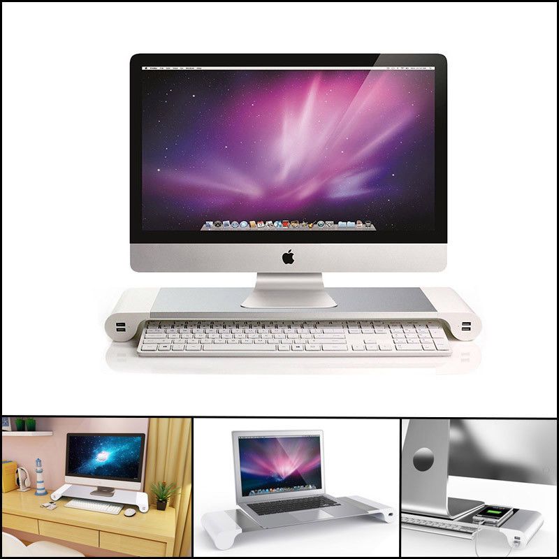 Premium Aluminum Monitor Stand Space Bar Dock Desk Riser 40 Usb Ports Awesome Macbook Pro Display Stand Premium Aluminum Monitor Stand Space Bar Dock Desk Riser 40 Usb Ports Awesome Macbook Pro Display Stand