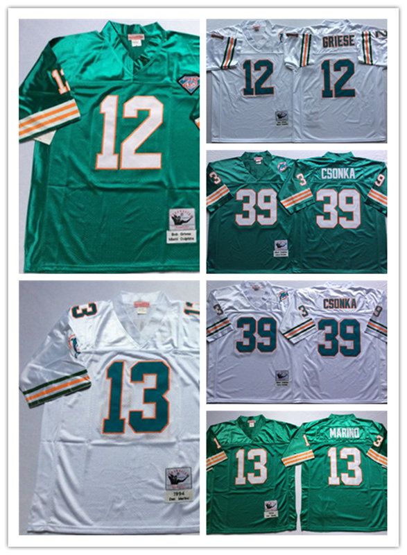 LARRY CSONKA Miami Dolphins 1972 Away Wilson Throwback NFL Football