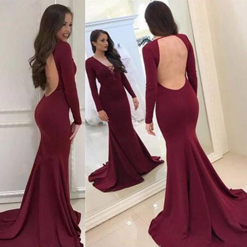 red burgundy dresses for prom