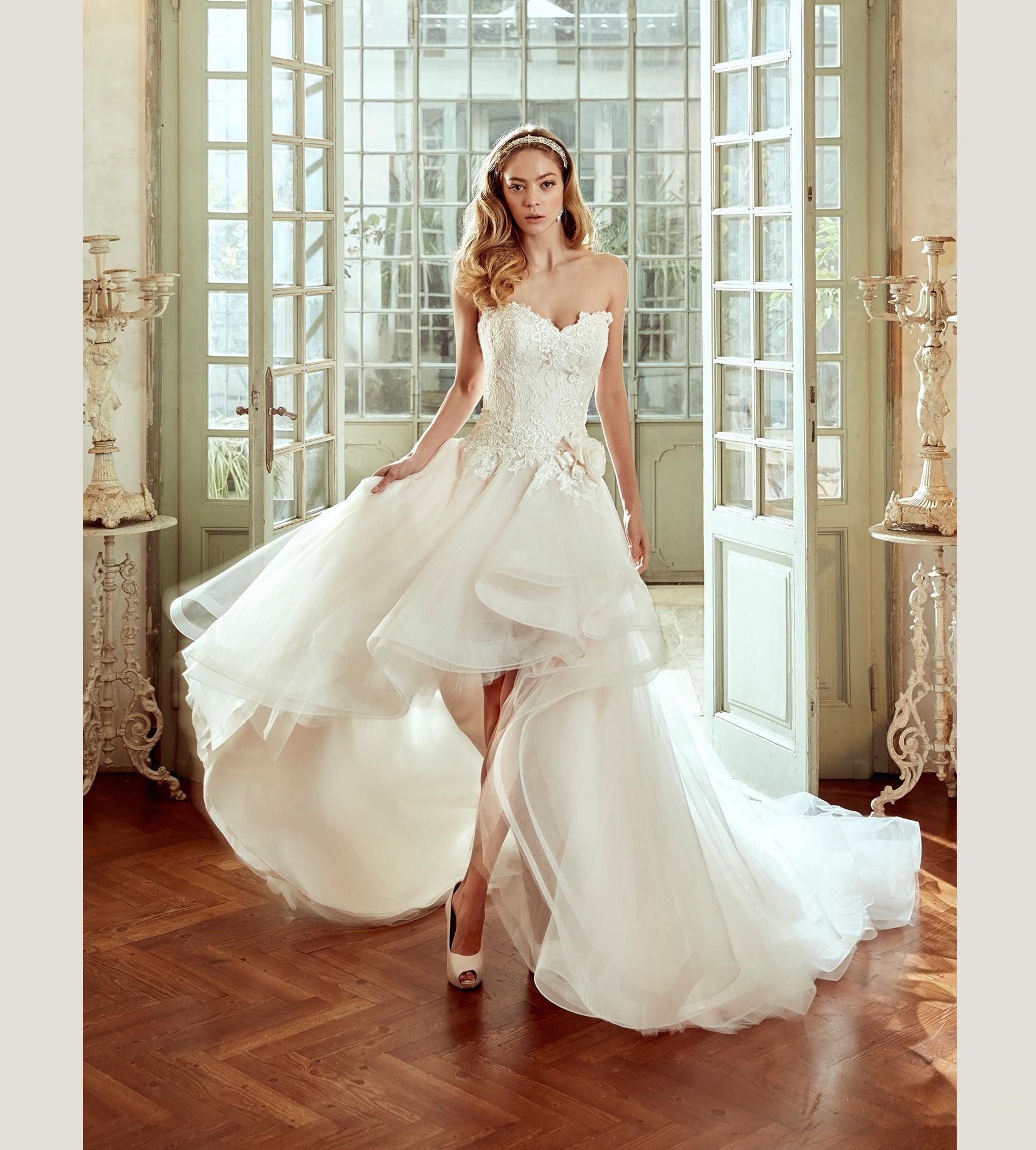 wedding dress short front long back