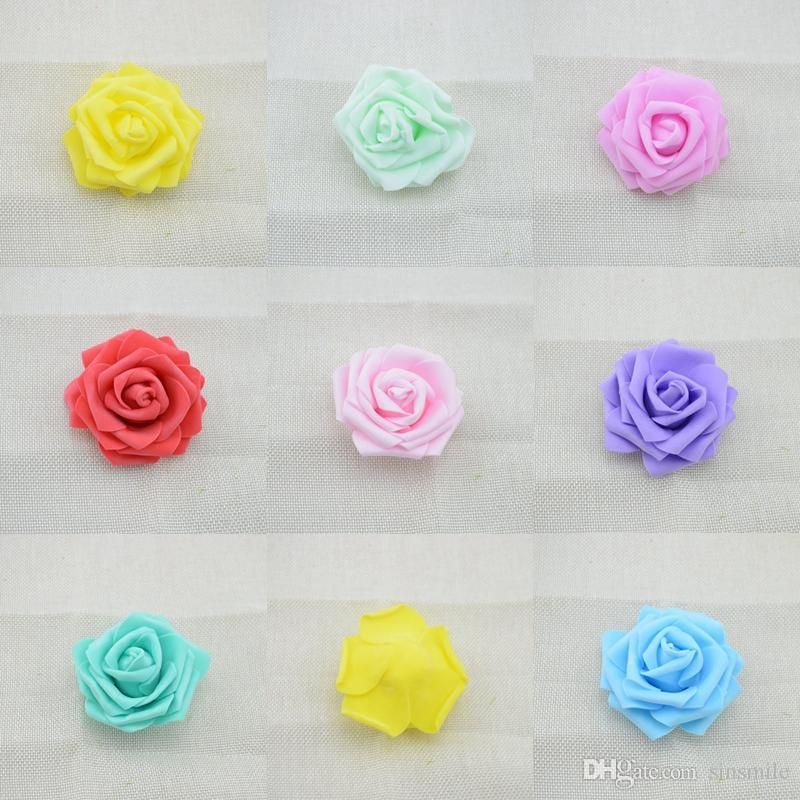 2019 Wholesale High Quality 6 5cm Foam Rose Heads Artificial Flower
