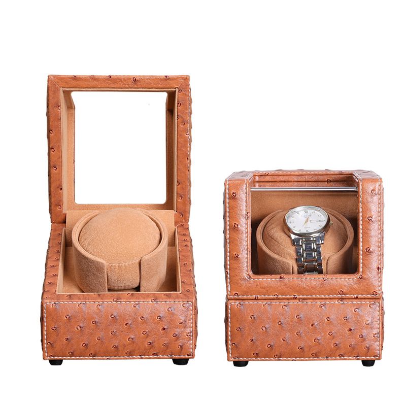 2018 New Design Struthio Camelus Leather Style Watch Winder Case 2018 New Design Struthio Camelus Leather Style Watch Winder Case An Mabuchi Motor Box Eu Us Uk Au Plug Storage Display Bo