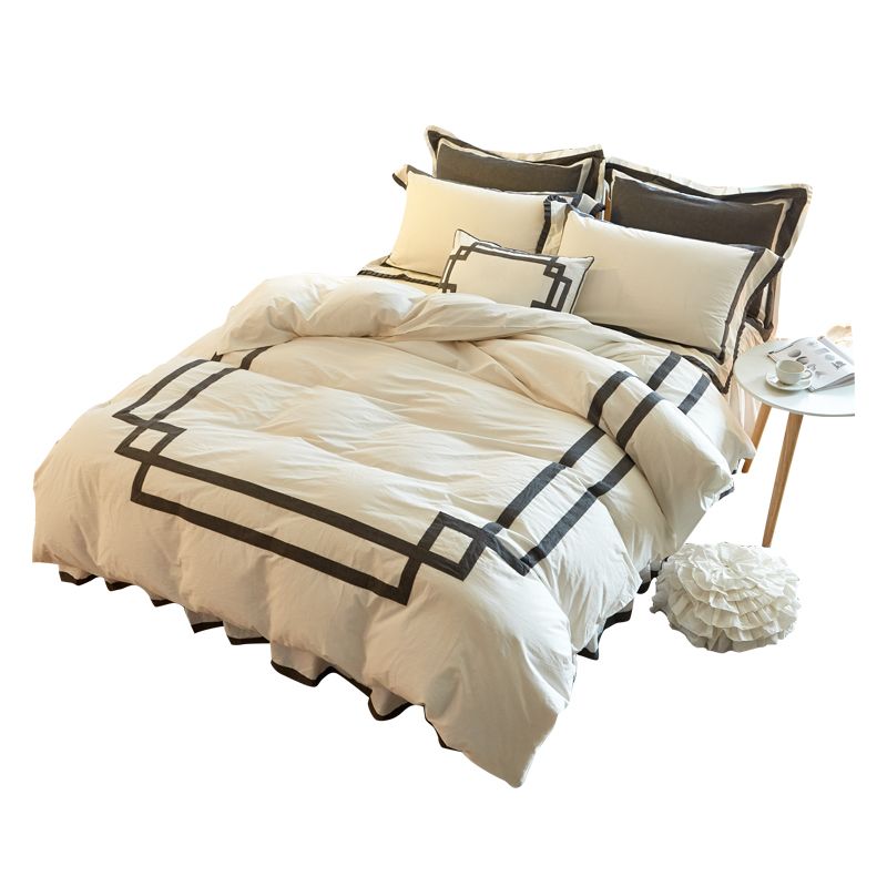 Brief Style Princess Pure Cotton Solid Color Bed Skirt Type Or Brief Style Princess Pure Cotton Solid Color Bed Skirt Type Or Bedding Sets White Pink Blue Duvet Cover Set Hot 6140 Luxury Covers Girl From