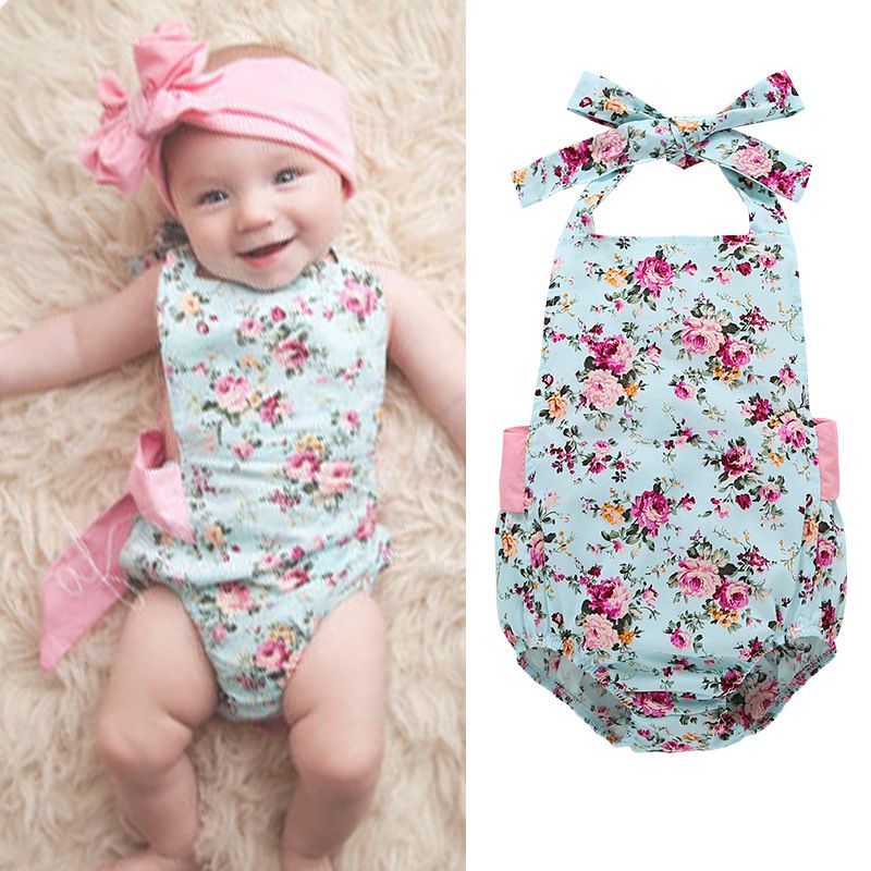 baby girl in romper