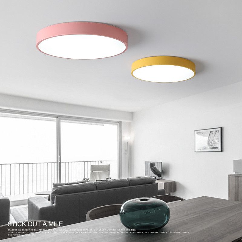 2019 nordic round led bedroom ceiling lamp ultra thin simple modern