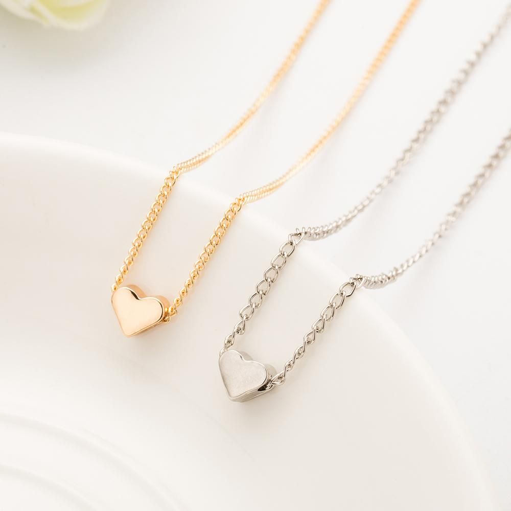 2018 New Hot Trendy Tiny Heart Short Pendant Necklace Women Gold 2018 New Hot Trendy Tiny Heart Short Pendant Necklace Women Gold Plated Chain Lover Lady Girl Gifts Bijoux Fashion Jewelry With