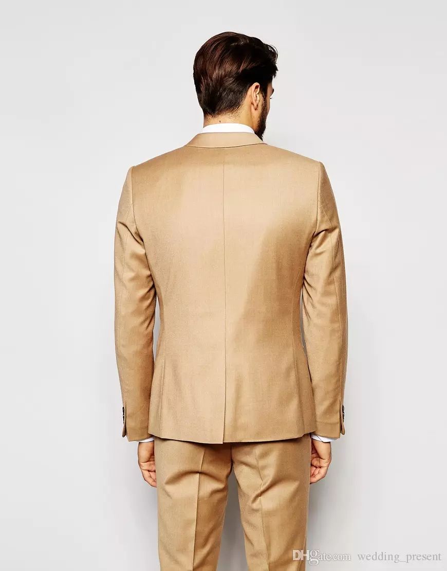 Latest Coat Pant Design Gold Wedding 