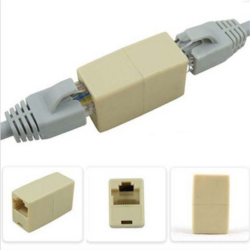 5Pcs/10Pcs Cat5 RJ45 Lan Network Ethernet Cable Extender Joiner Adapter Coupler Connector F