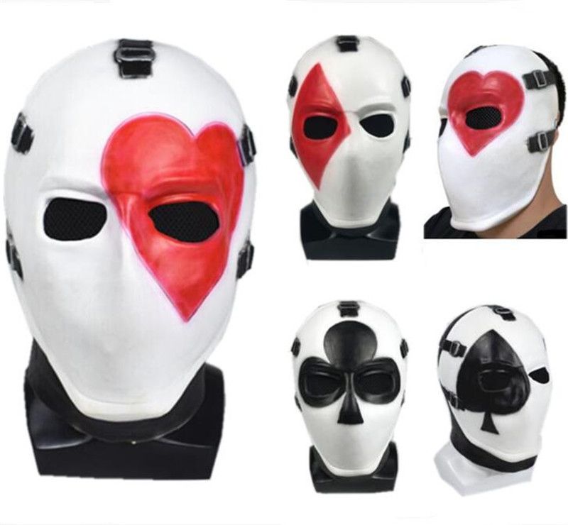 Vestiti Fortnite Carnevale - acquista fortnite poker mask cosplay maschere in lattice casco integrale halloween festa di carnevale di natale prop adulti uomini donne copricapo maschera