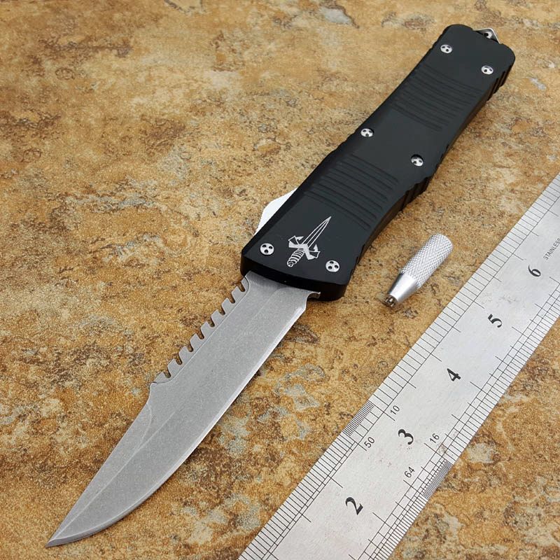 9 5 inch stone washing wholesale microtech knife sharp head black