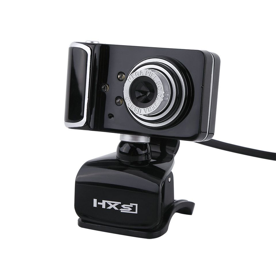 HXSJ S10 16M Pixel By Rotating Adjusted HD Web Camera Clip-on 3 LED Webcam USB Camera with Mic Webcamera For Android TV Computer