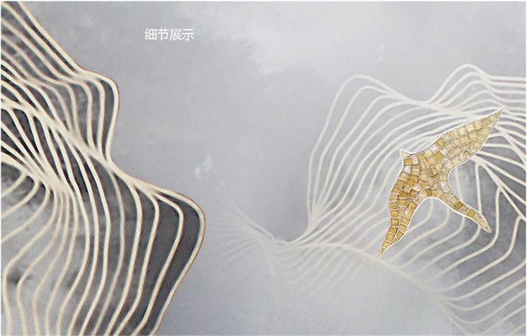 Téléchargement gratuit Images 3d Abstract Gold Stripe Bird Wallpaper Photo Wall Mural For Tv actualisé par