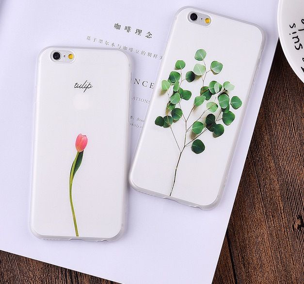 3d Relief Leaf Cartoon Case For Iphone 6 Case Cute Plants Leaves Flower Floral Tpu Soft Back Cover Phone Cases For Iphone 6s 6 7 8 Plus X Phones Cases Silicone Phone
