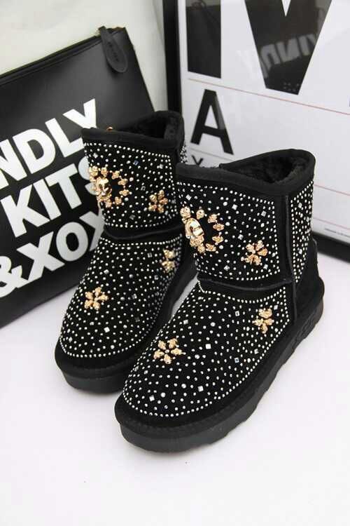 women's boots with rhinestones