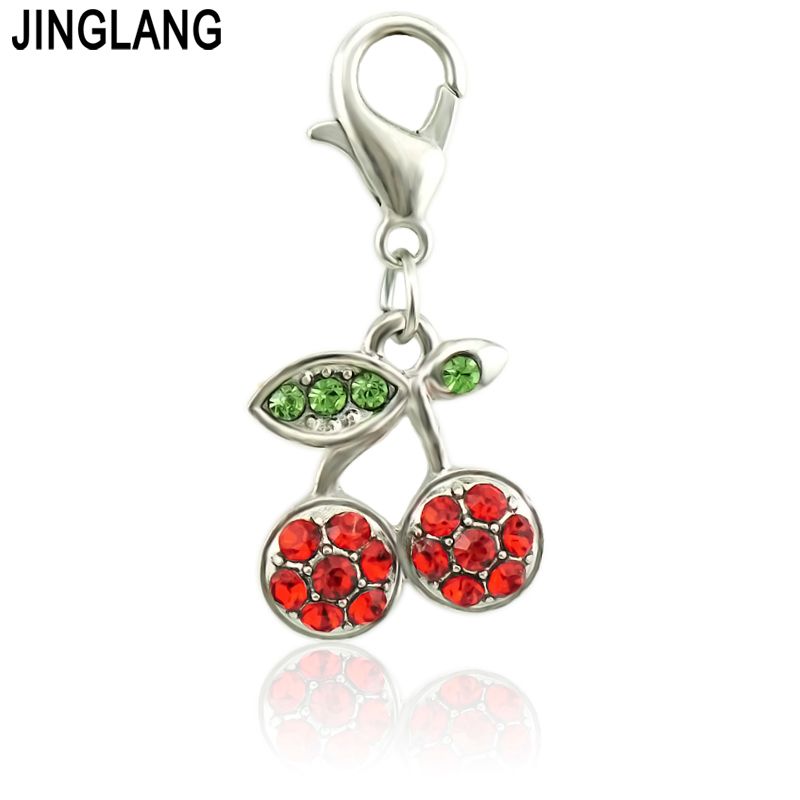 50pcs Cherry Blossom Alloy Jewelry Making Drop Oil Pendant DIY Accessories