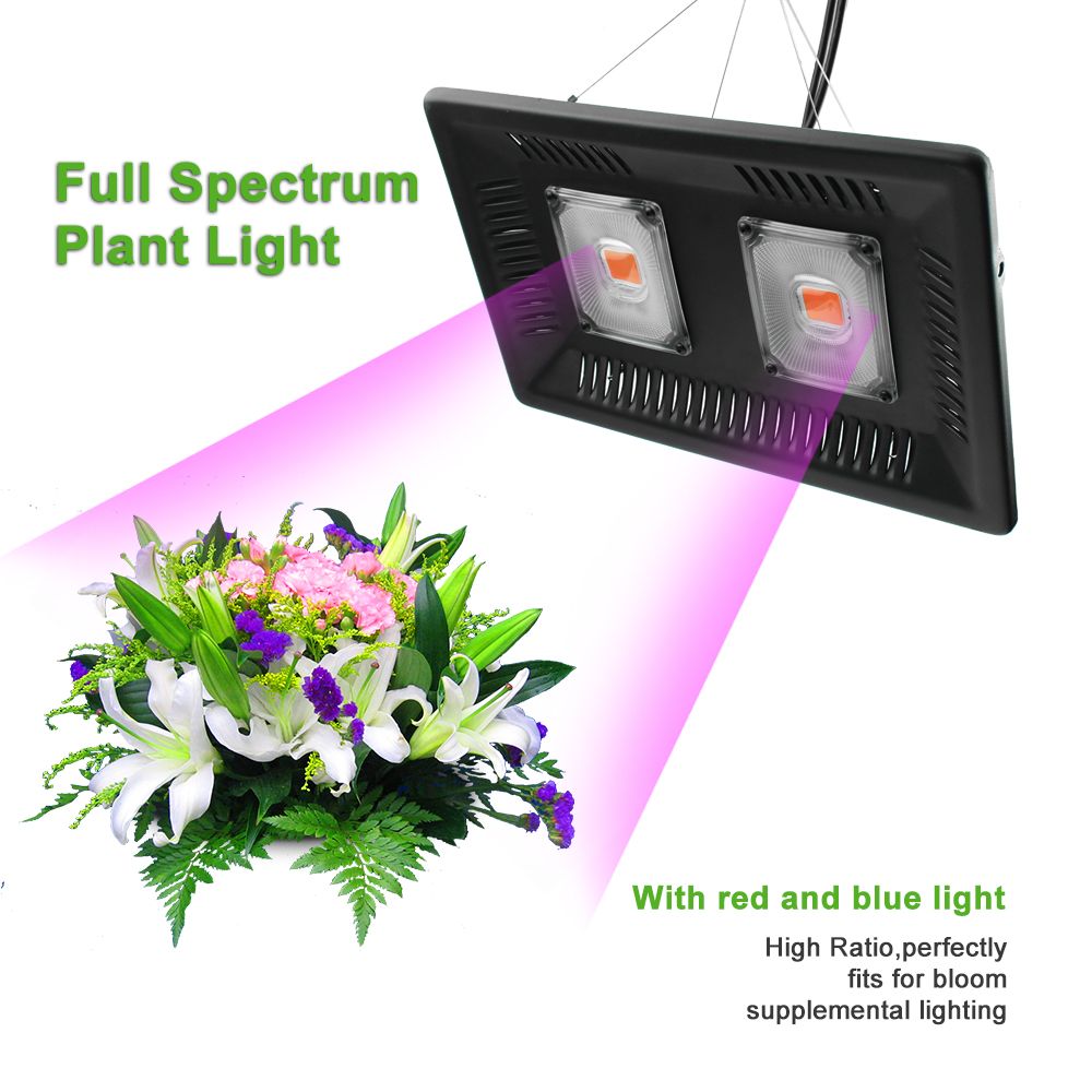 LED Grow Plant Flood Light Kit 50W 100W 150W Full Spectrum With UV IR