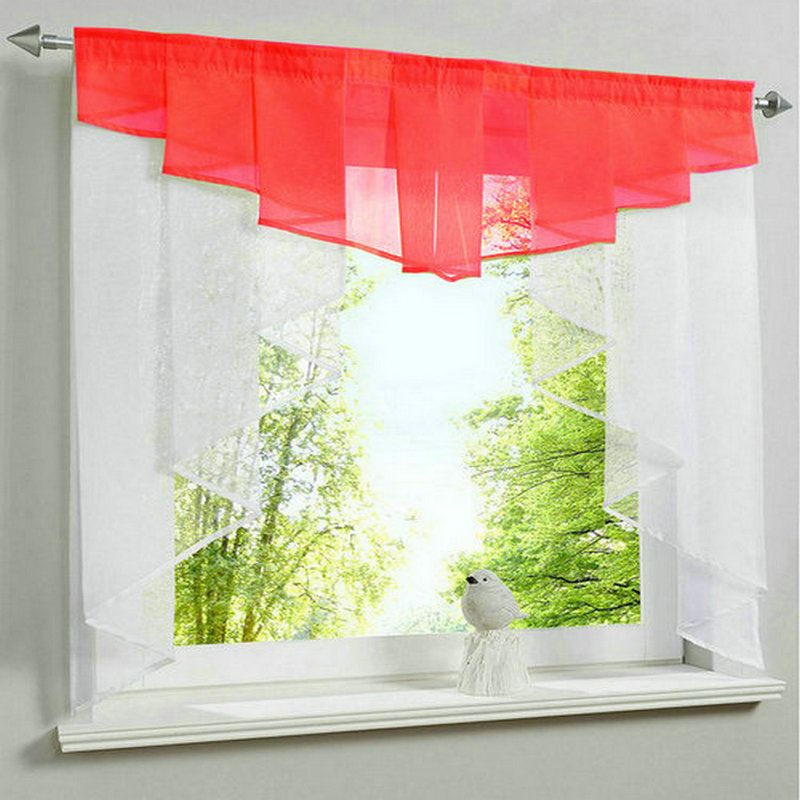 2018 Modern Short Tulle Valance Solid Color Roman Curtain For 2018 Modern Short Tulle Valance Solid Color Roman Curtain For Kitchen Cafe Cabinet Small Window Curtains White Colorful From Bigmum