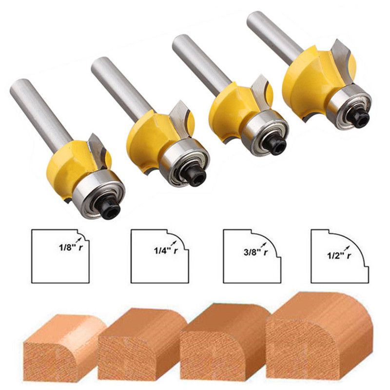 1/4 Shank Woodworking Router Bit Radius Round Over 1/8 Radius Cutter