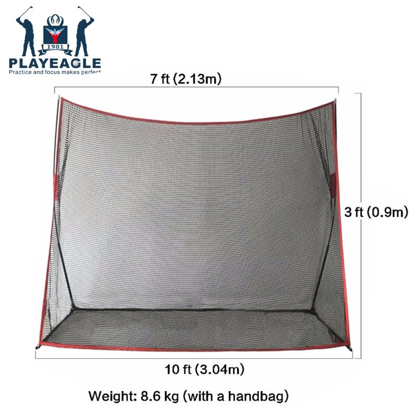 Golf Cages Mats 10x7ft Golf Hitting Net Practice Driving Indoor And Outdoor Swing Cage Golfing At Home Swing Training Aids
