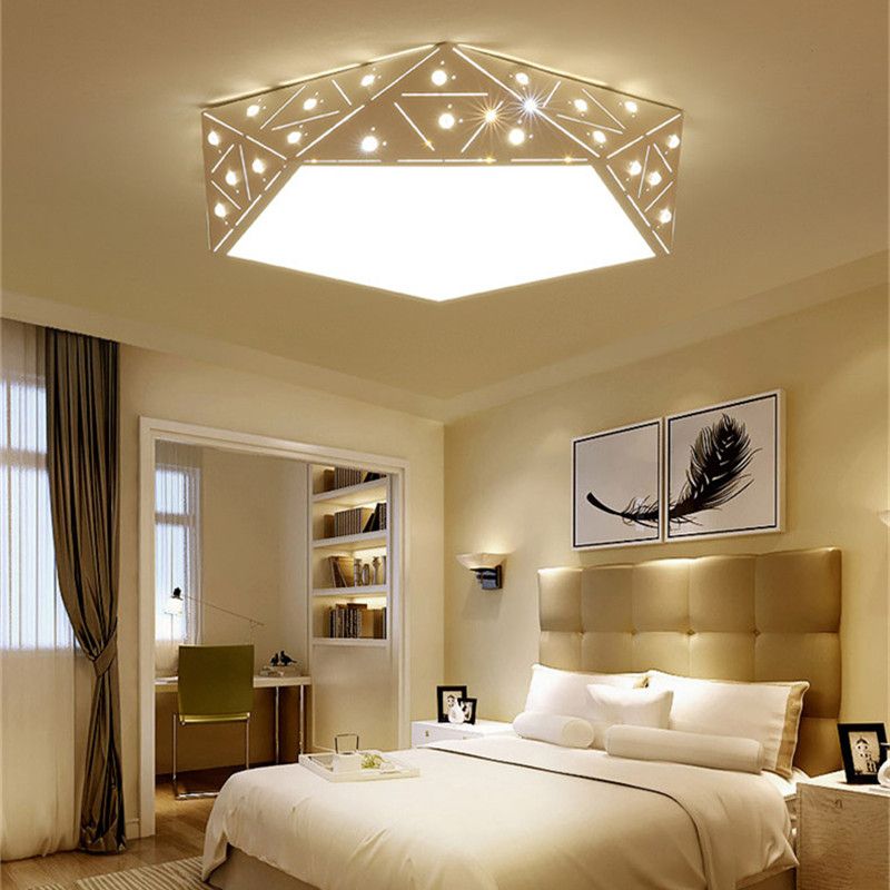 creative geometric lamps room lamp room bedroom lighting wholesale modern  personality round diamond led ceiling lights