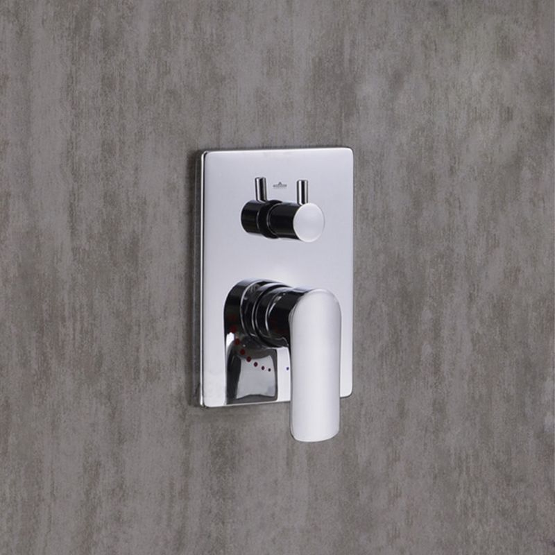 2 Ways Diverter Shower Valve Bathroom Wall Mounted Square 2 Ways Diverter Shower Valve Bathroom Wall Mounted Square Faucet Control Chrome Finish Brass Mixer Hot Cold